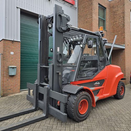 LINDE H80D-03/1100 Diesel Heftruck met Standard mast 3750mm en 3e/4e functie